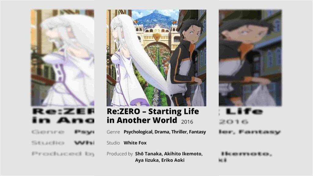 Re Zero Anime Review